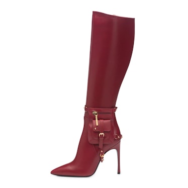 Kendall Miles red knee-high boots