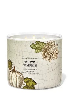 The Bath & Body Works fall 2022 candle sale includes the White Pumpkin candle. 