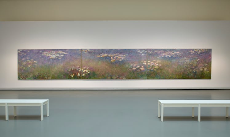 Claude Monet's oil on canvas work, L’Agapanthe, completed between the years of 1915-1926.