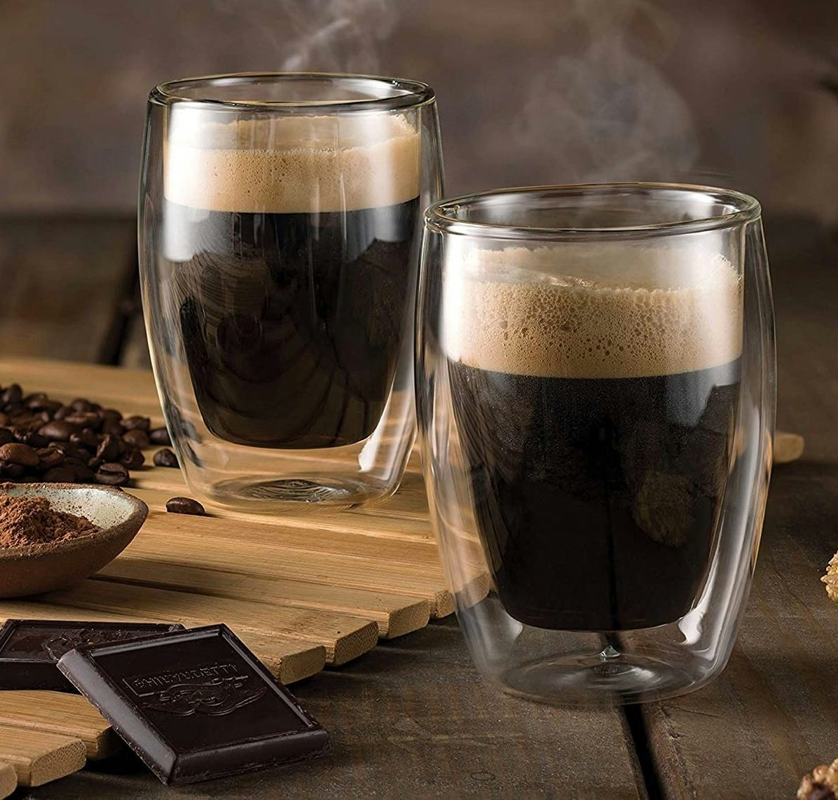 Luigi Bormioli Glass Coffee Mugs (Set of 2)