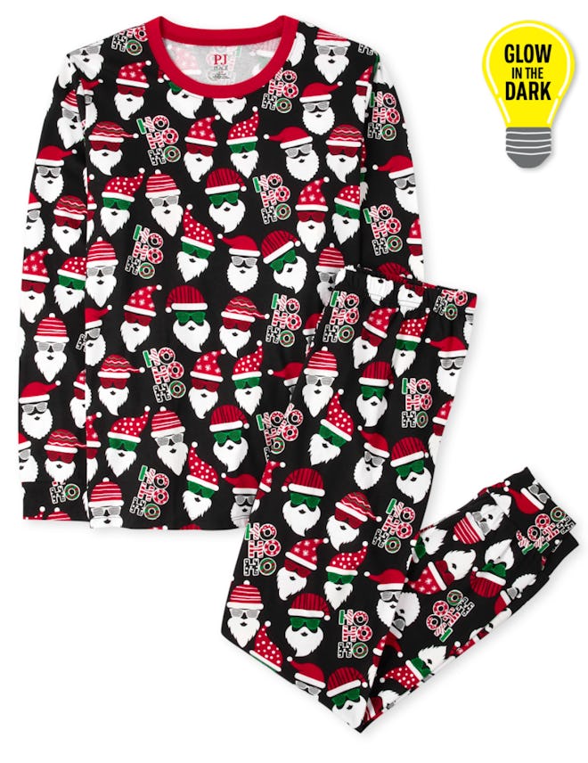 These Unisex Adult Matching Family Glow Ho Ho Ho Cotton Pajamas are some of the best holiday pajamas...