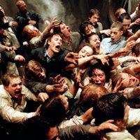 Zombies attacking in Resident Evil