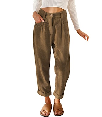 Acelitt High-Waisted Corduroy Pants