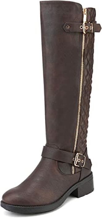 These knee-high riding boots are some of the best wide-calf boots.