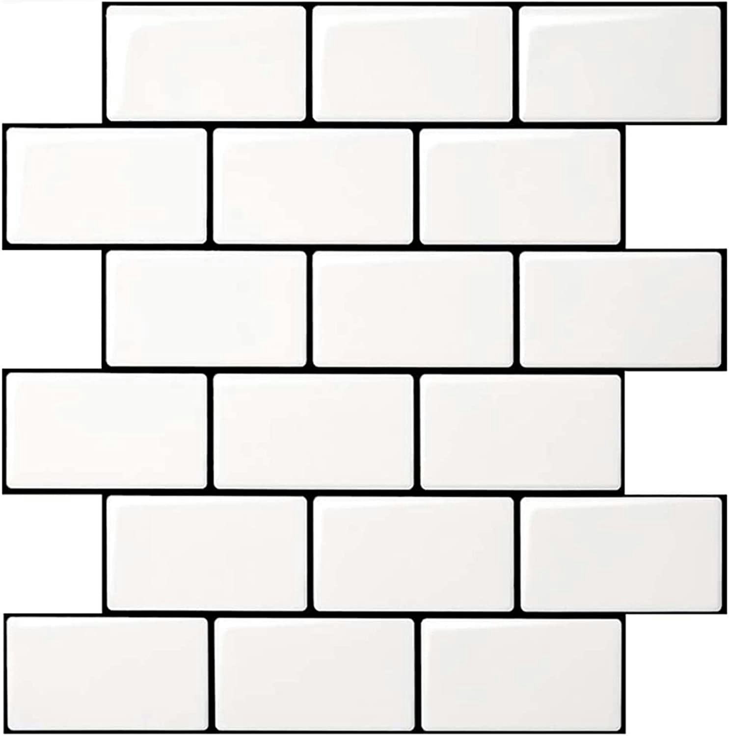 Art3d Subway Tiles Peel and Stick Backsplash (10-Pack)