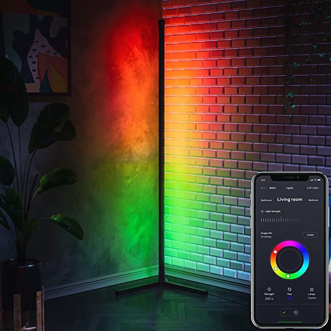 ELUM INNOVATION LED Color Changing Corner Floor Lamp