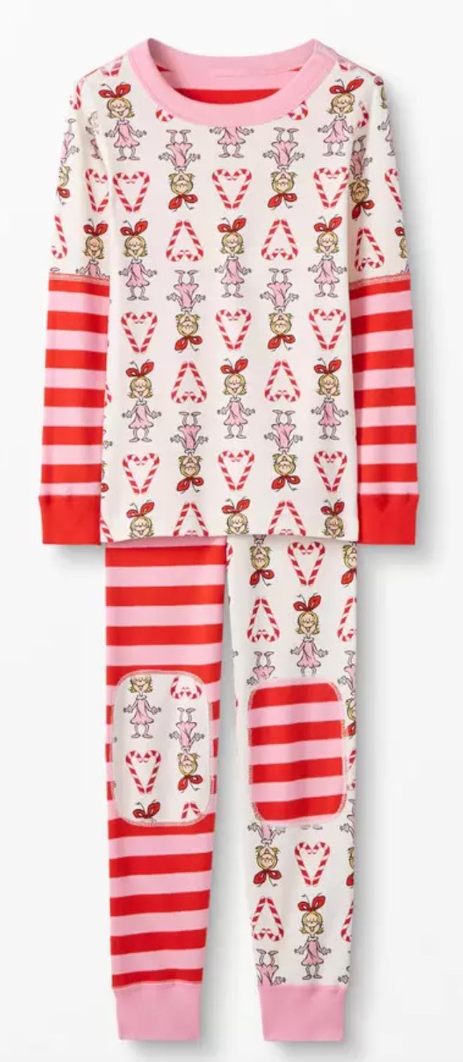 These Cindy Lou Who Candy Cane Long John Pajamas are some of the best holiday family pajamas to buy.