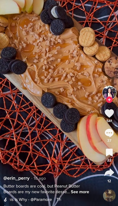 Peanut butter boards on TikTok include this dessert version. 