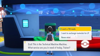 Using green TM Machine at Pokémon Center