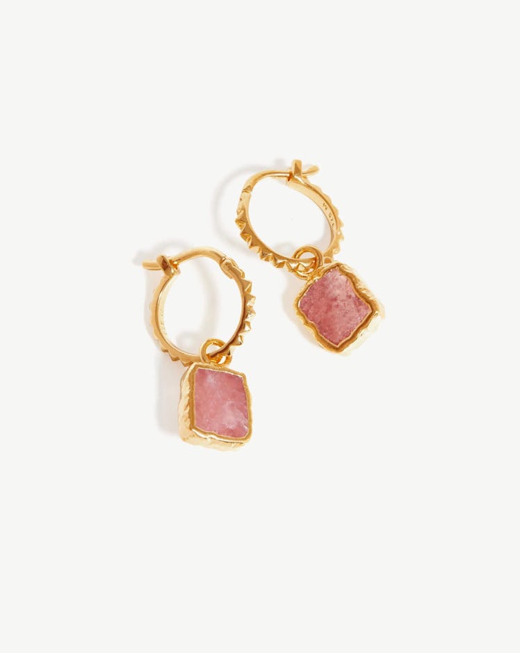 Missoma gold charm hoop earrings