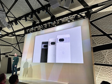 The Pixel 7 comes in three colors and has two rear cameras.