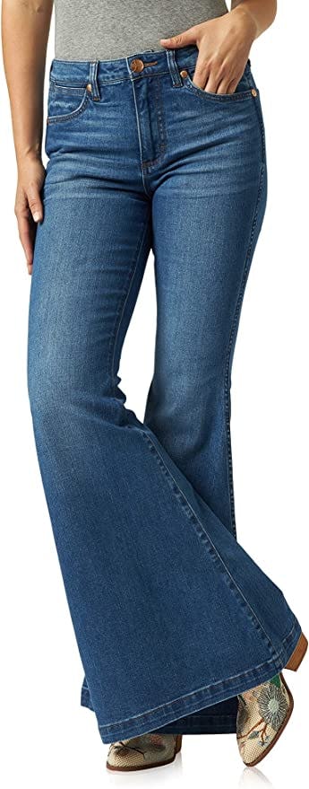 Wrangler High Rise Trumpet Flare Leg Jeans