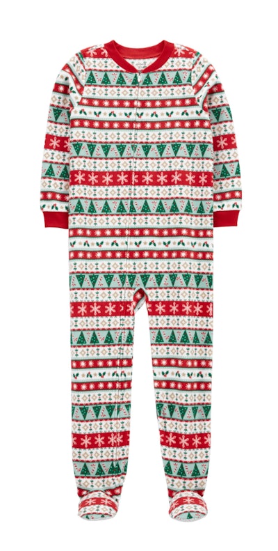 Christmas Fleece Footie PJs In Multi are some of the best holiday pajamas of the season.