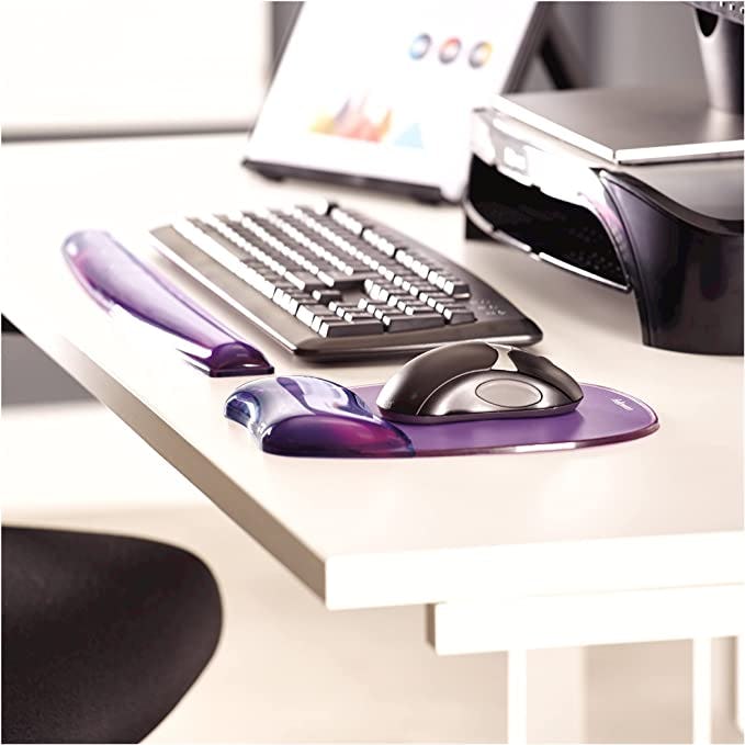 Fellowes Gel Crystal Transparent Mousepad and Wrist Rest