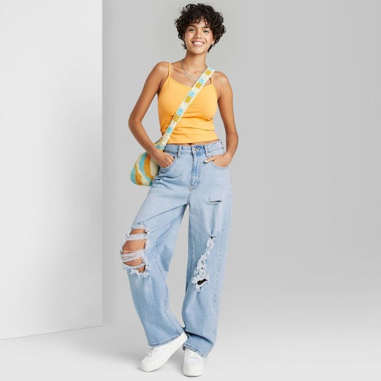 Curly Hair Halloween Costume: baggy jeans from Target to use in a Debbie Thornberry from "The Wild T...
