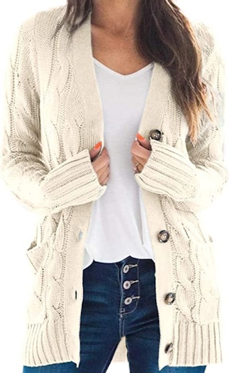 Imily Bela Cable Knit Button Down Cardigan