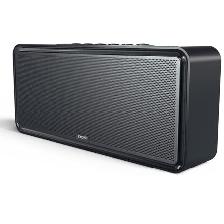 This Bluetooth speaker for an Echo Dot features a subwoofer for deeper bass.