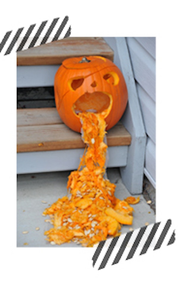 Throwing up pumpkin, easy pumpkin carving designs