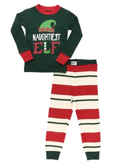 This Naughtiest Elf Kid's Long Sleeve PJs set is one of the best holiday pajamas for kids.
