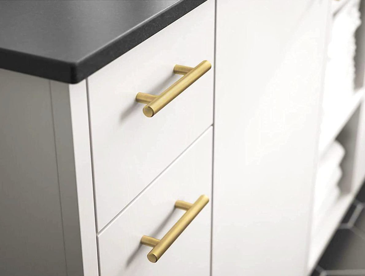 goldenwarm Brushed Brass Drawer Handles (25-Pack)