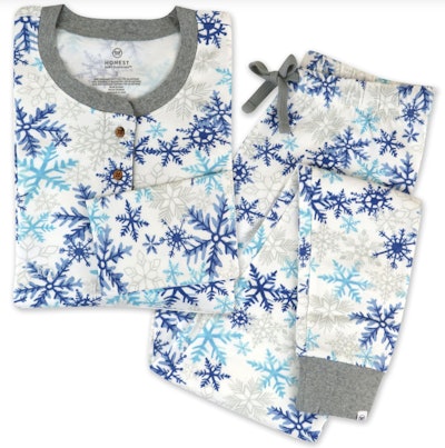 Holiday Family Matching Pajamas For Women In Falling Snowflakes are some of the best holiday pajamas...