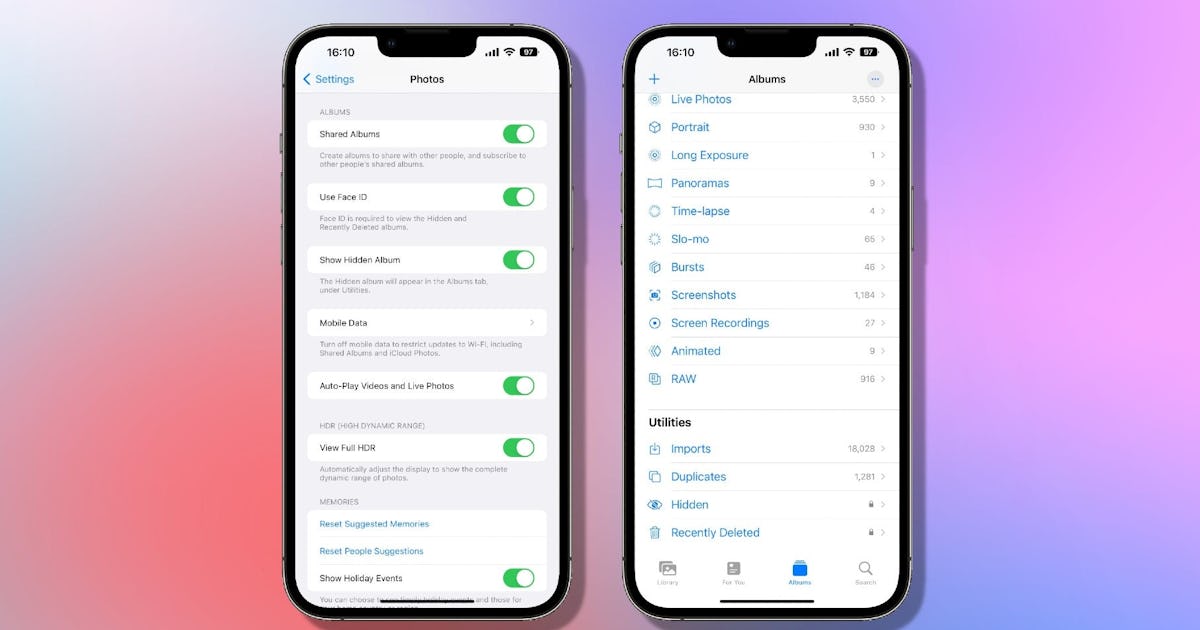 How to lock your iPhone's hidden photos album in iOS 16