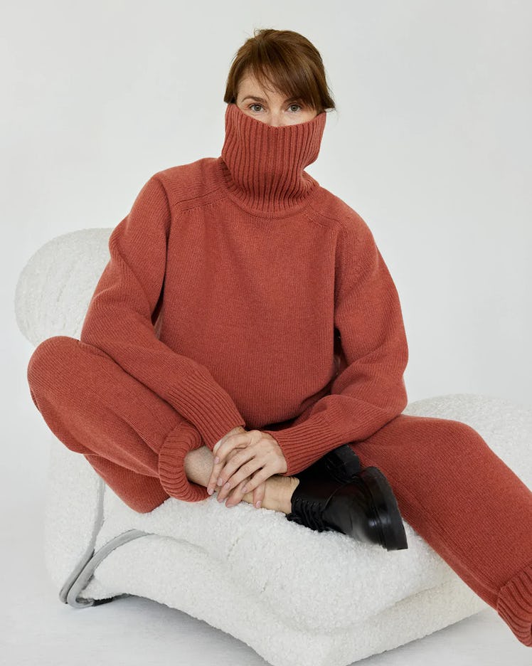 Rudeneja Terracotta Recycled Wool Turtleneck