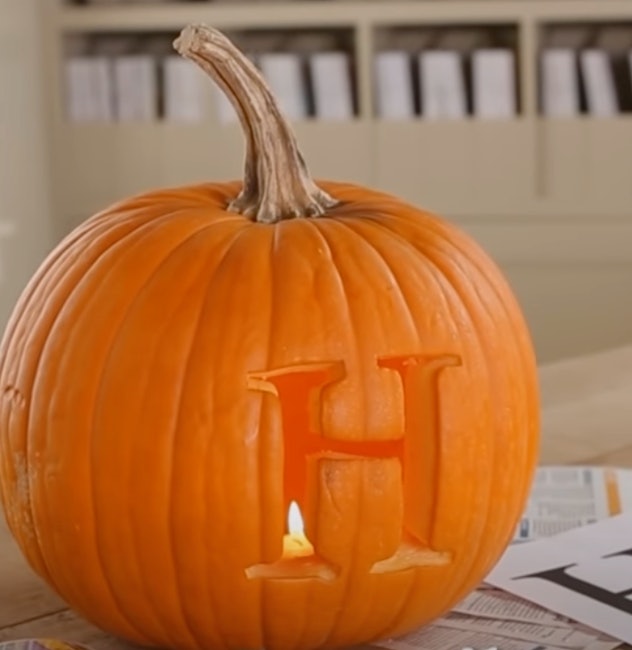 Letter pumpkin, easy pumpkin carving designs 