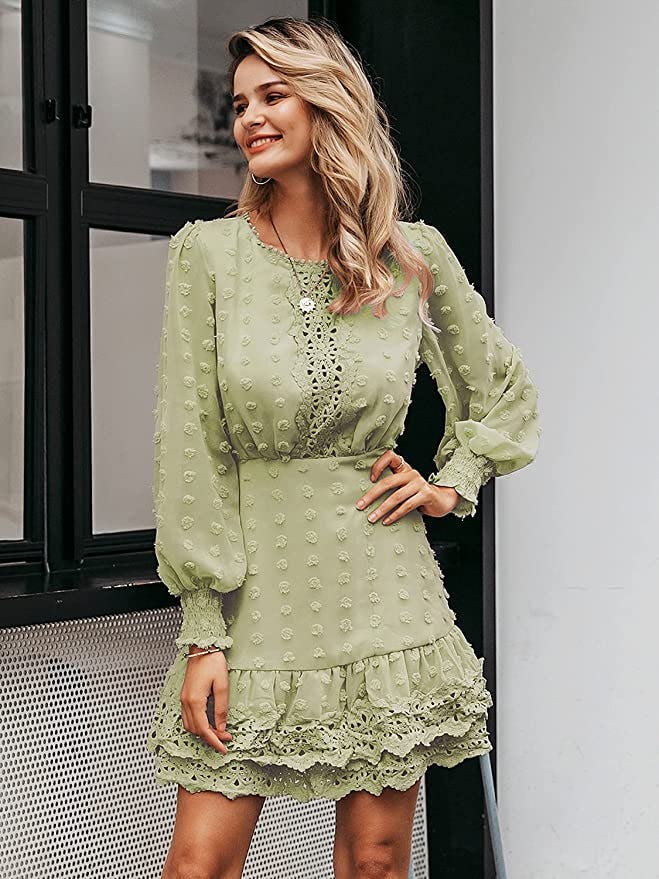 Miessial Women&rsquo;s Tied Waist Floral Mini Dress