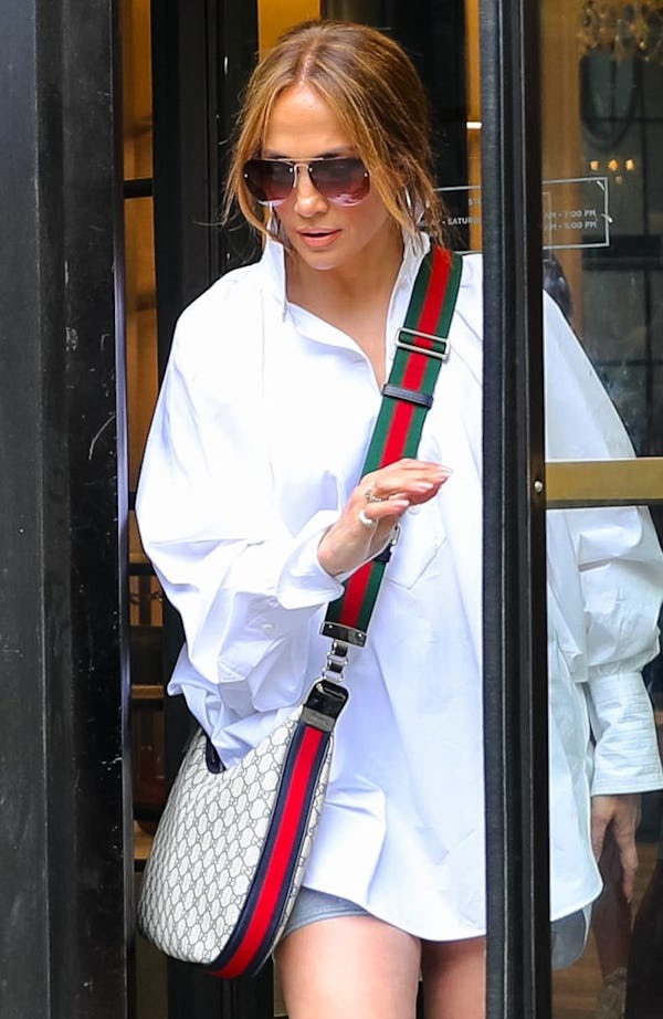 Jennifer Lopez is seen in Midtown on August 14, 2022 in New York City