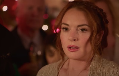 Lindsay Lohan in the 'Falling For Christmas' trailer