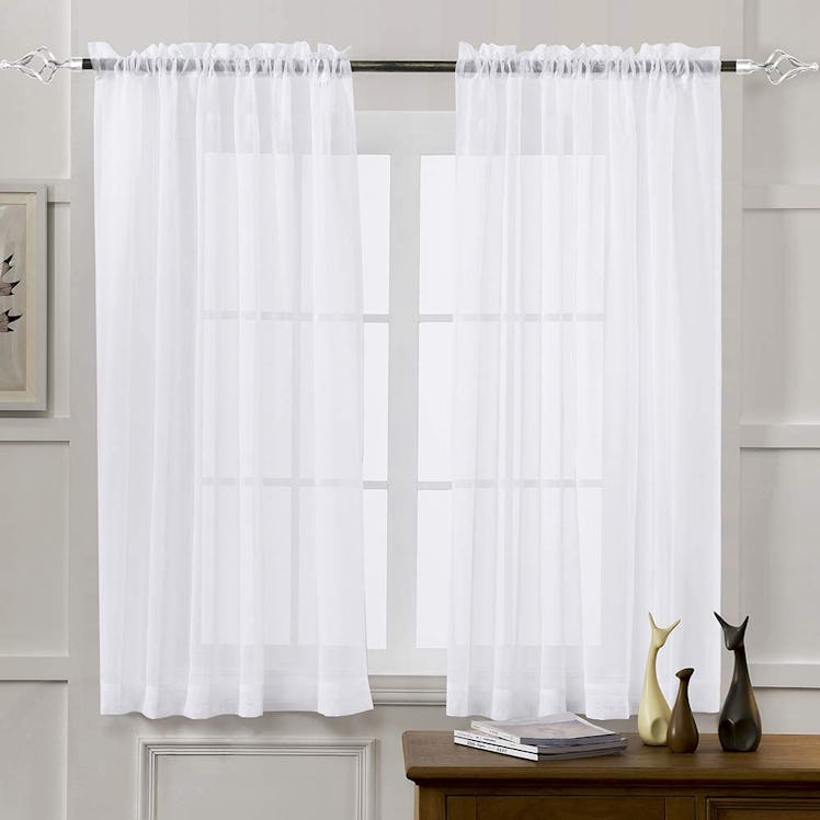 MYSTIC-HOME Sheer Curtains (2 Panels)