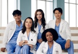New 'Grey’s Anatomy' interns Nicko Terho as Lucas Adams, Midori Francis as Mika Yasuda, Adelaide Kan...