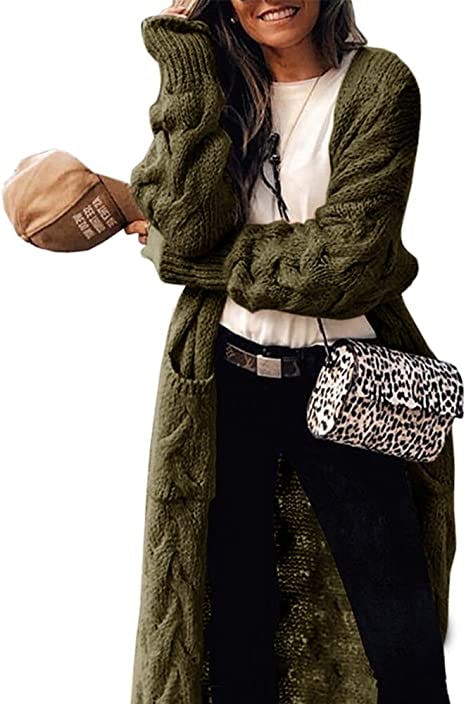 ZIWOCH Long Cardigan with Pockets