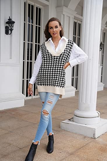 Viottiset Oversized V Neck Knit Sweater