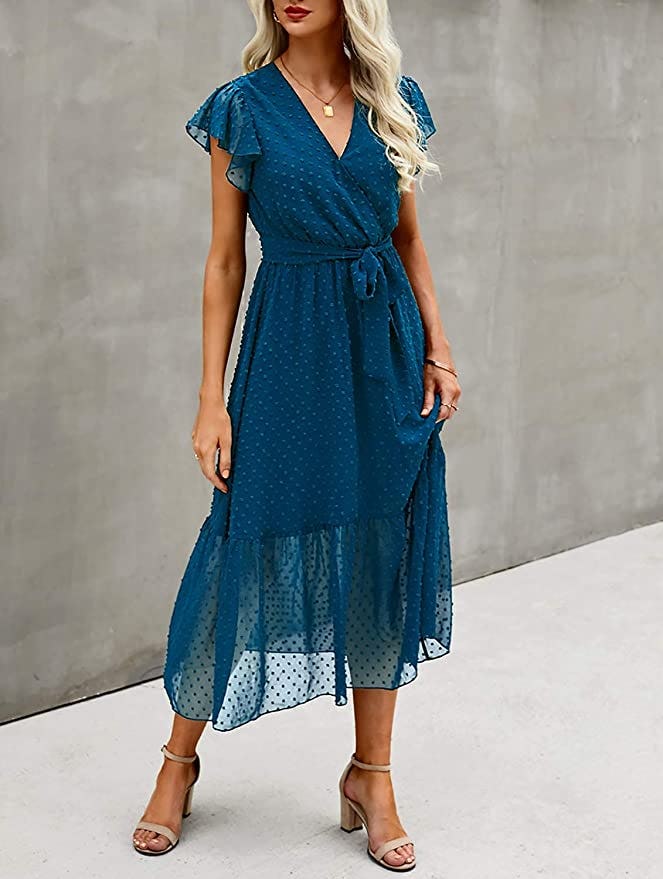 BTFBM Ruffled Midi Dress