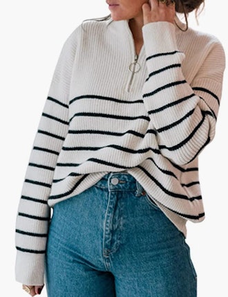 Amkoyam Striped Sweaters Long Sleeve