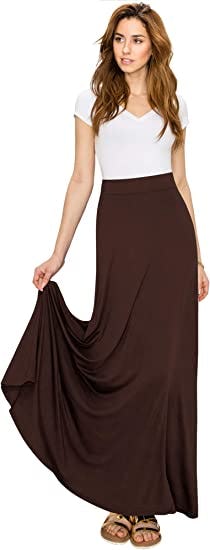 Lock and Love High Waist Flared  Maxi Skirt