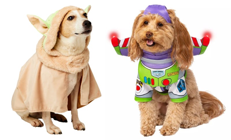 These Disney Dog Costumes For Halloween 2022 Include A Baby Yoda 'Fit