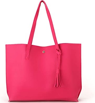 Nodykka Faux Leather Tassel Tote