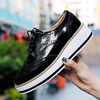 YING LAN Platform Lace-Up Oxfords Shoe