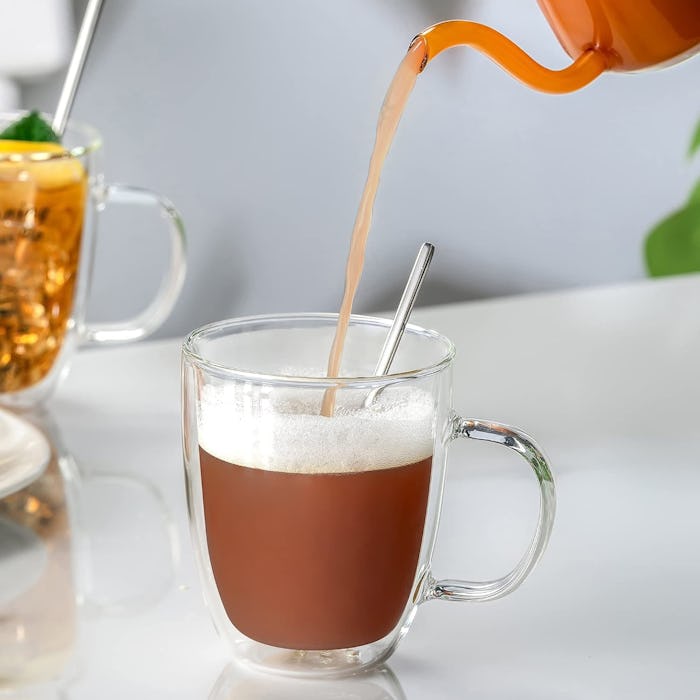 Gezzeny Glass Coffee Mugs (2-Pack)