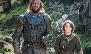 Arya and The Hound in Game of Thrones.