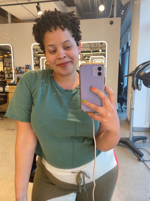 Natasha Marsh with her short and curly haircut