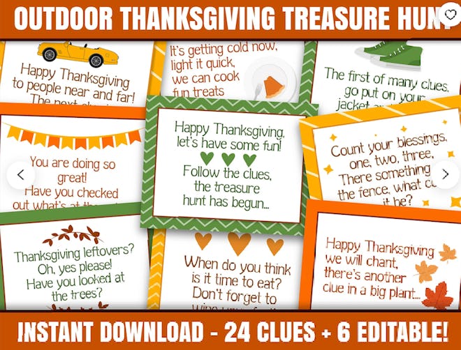 Outdoor Thanksgiving Treasure Hunt