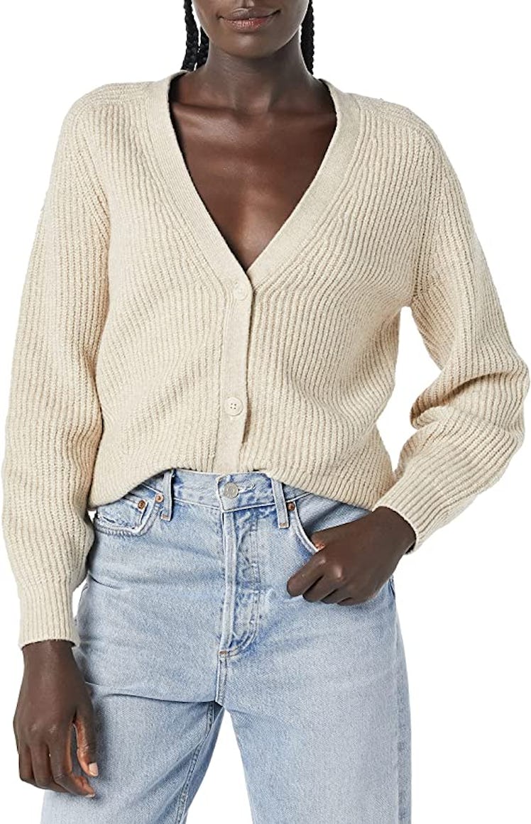 Amazon Essentials Soft Touch Ribbed Blouson Cardigan