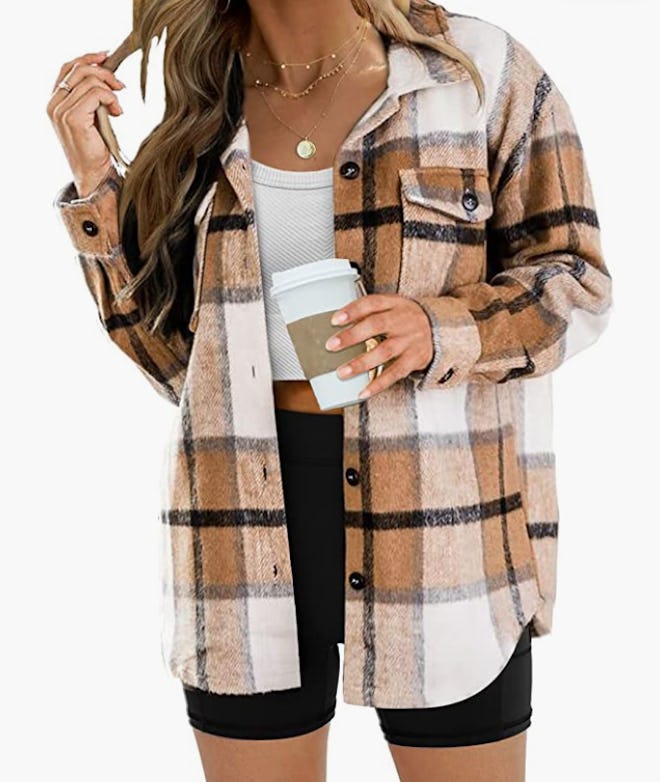 AUTOMET Plaid Shacket