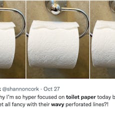 Scalloped toilet paper is apparently now a thing.