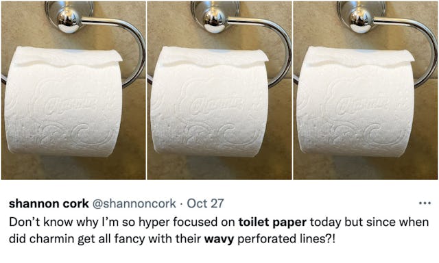 Scalloped toilet paper is apparently now a thing.