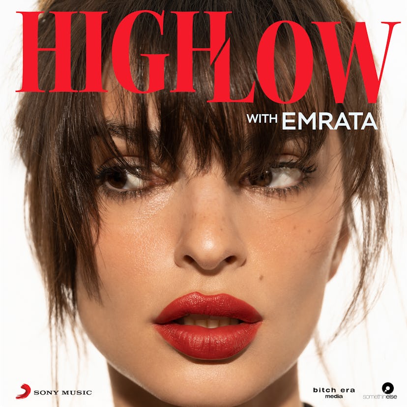 Key art for Emily Ratajkowski's new podcast 'High Low with EmRata'